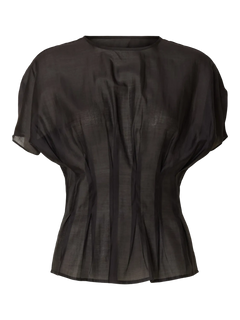 Iris Ss O-Neck Top - Black