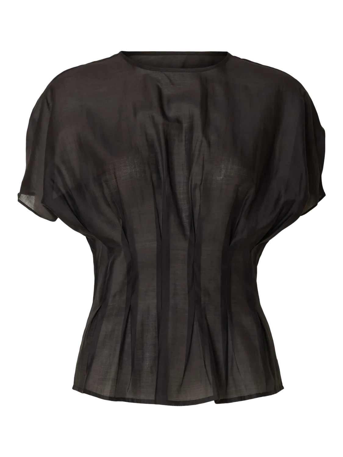 Iris Ss O-Neck Top - Black