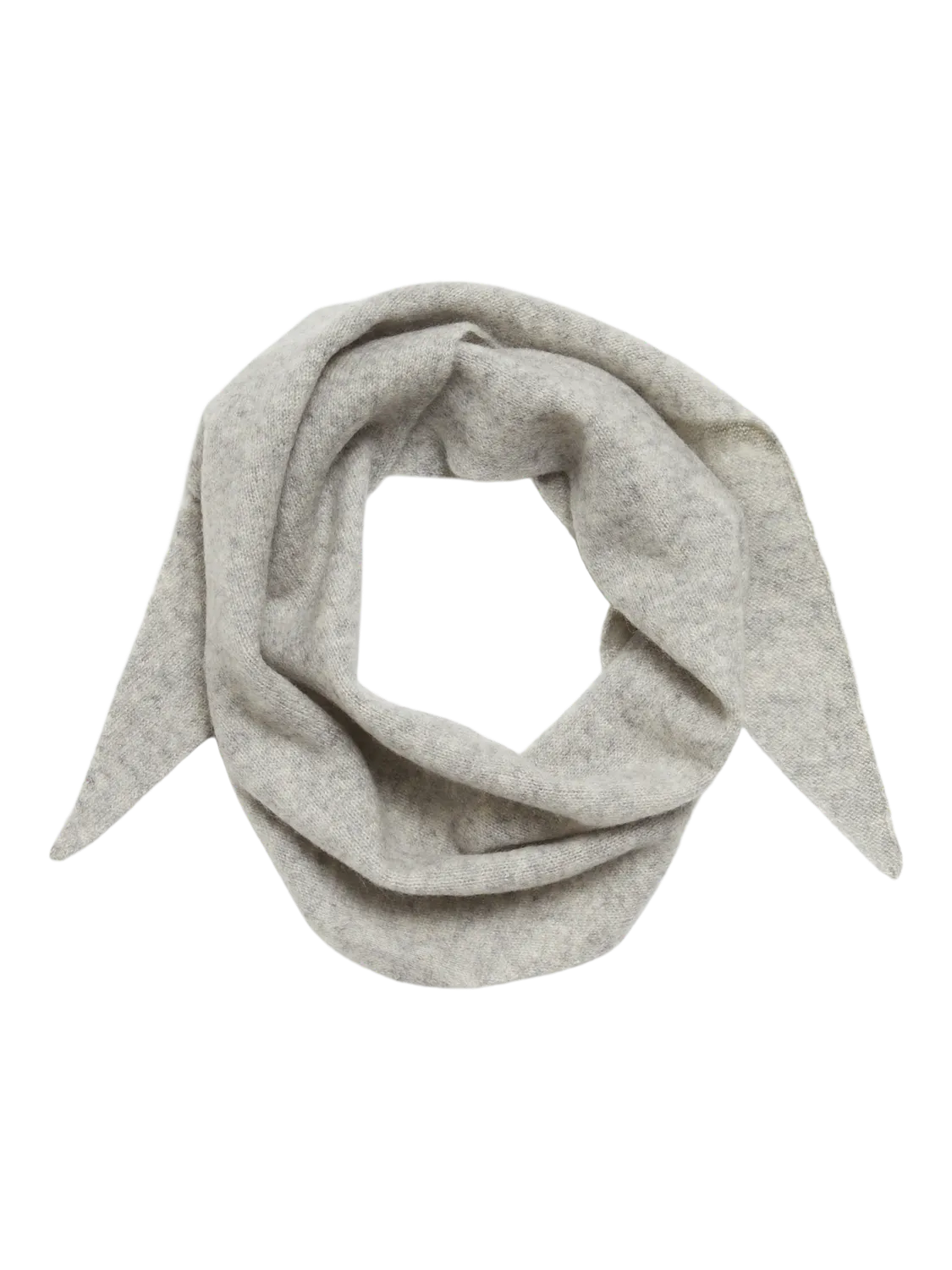 Marie Narrow Cashmere Scarf - Light Grey Melange