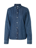 Selected Femme Bea Noa LS Fitted Denim Shirt - Medium Blue Denim