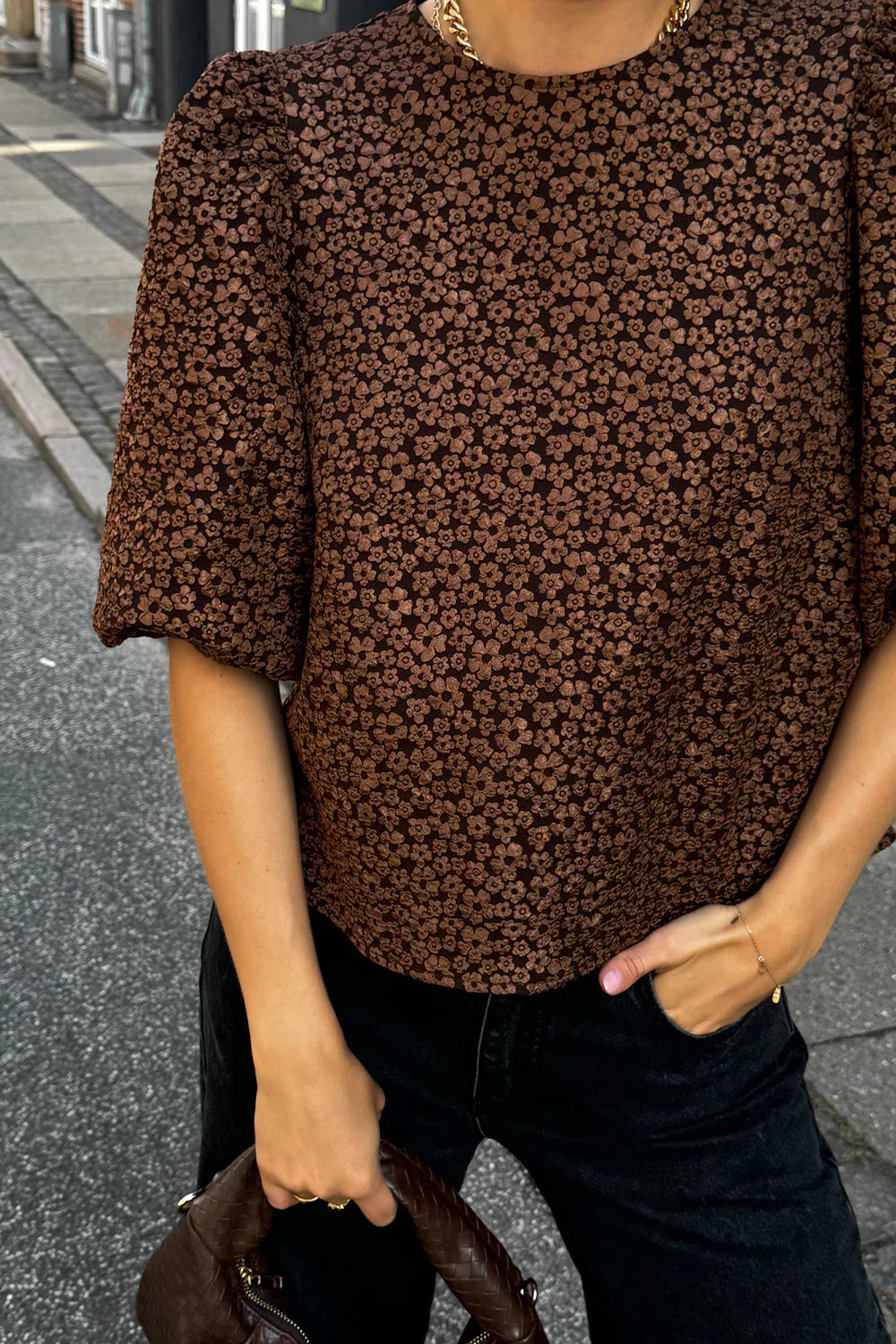 Shelly Blouse - Chocolate