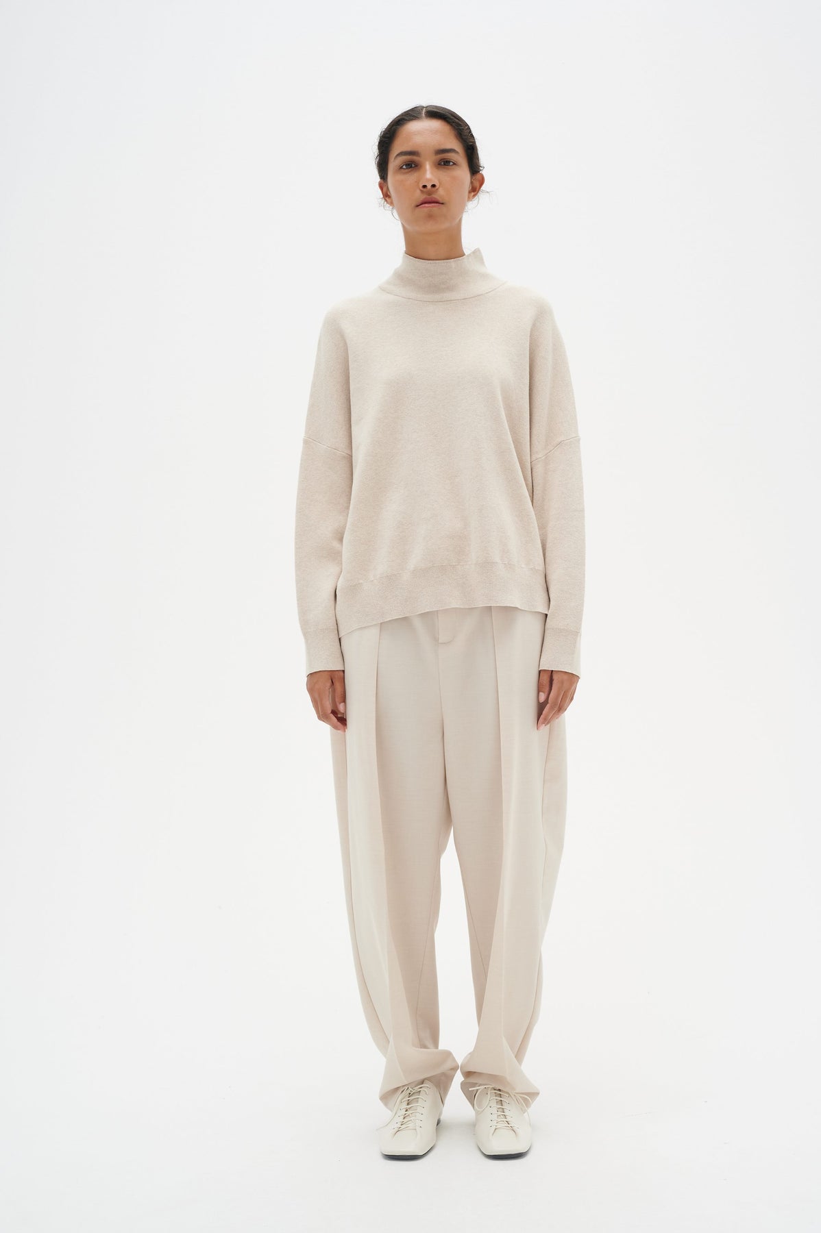 TenleyIW Turtleneck Pullover - Simply Taupe Melange
