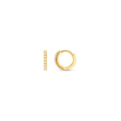 Pearl Mini Micro Hoop - Gold