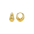 Polished Domed Taper Hoop - Pale Gold