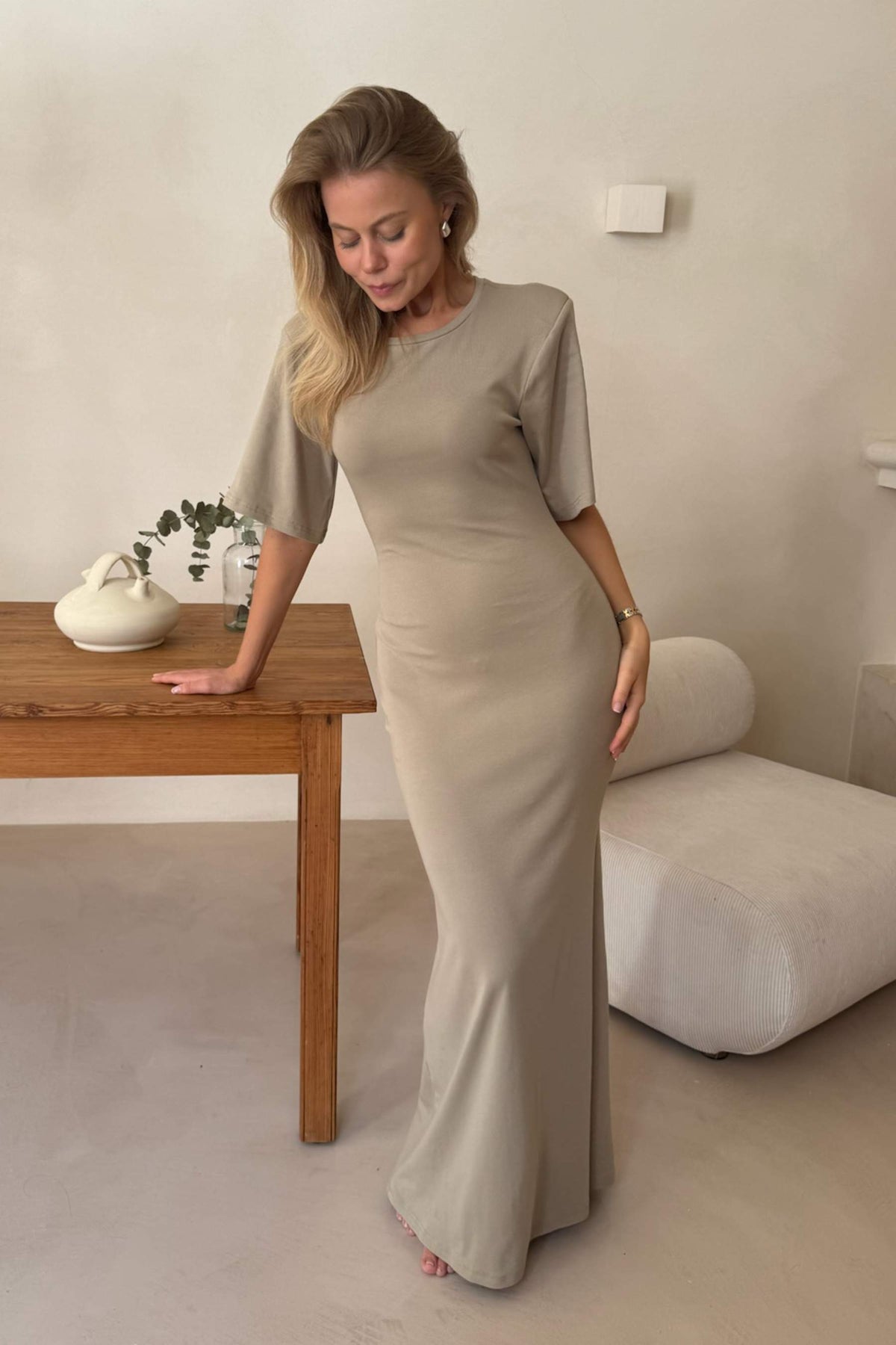 Selmaic T-Shirt Dress - Khaki