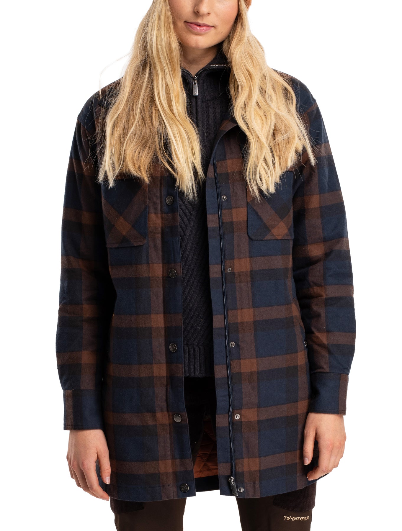 Finse Flannel Jakke - Marine