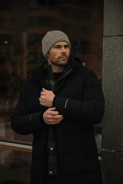 Mode Warm Parkas - Skyggesort
