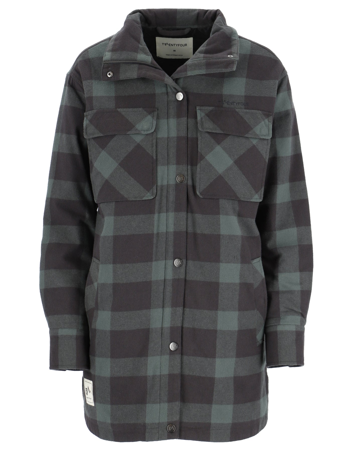 Finse Flannel Jakke - Mellomgrønn