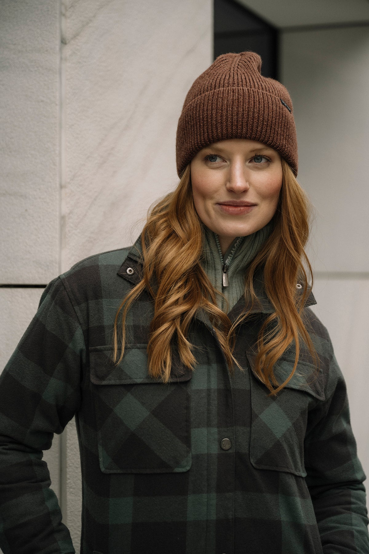 Finse Flannel Jakke - Mellomgrønn