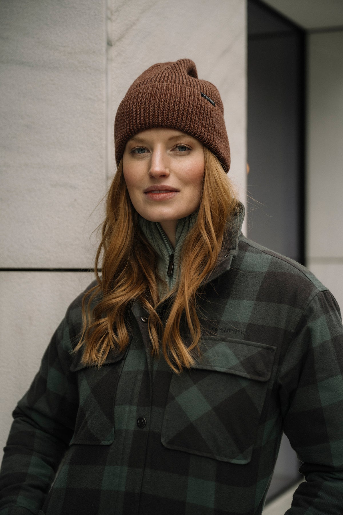 Finse Flannel Jakke - Mellomgrønn