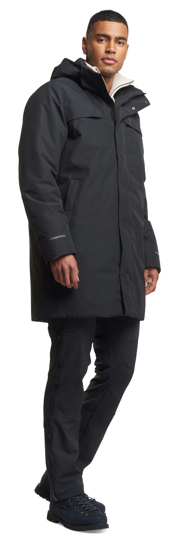 Mode Warm Parkas - Skyggesort