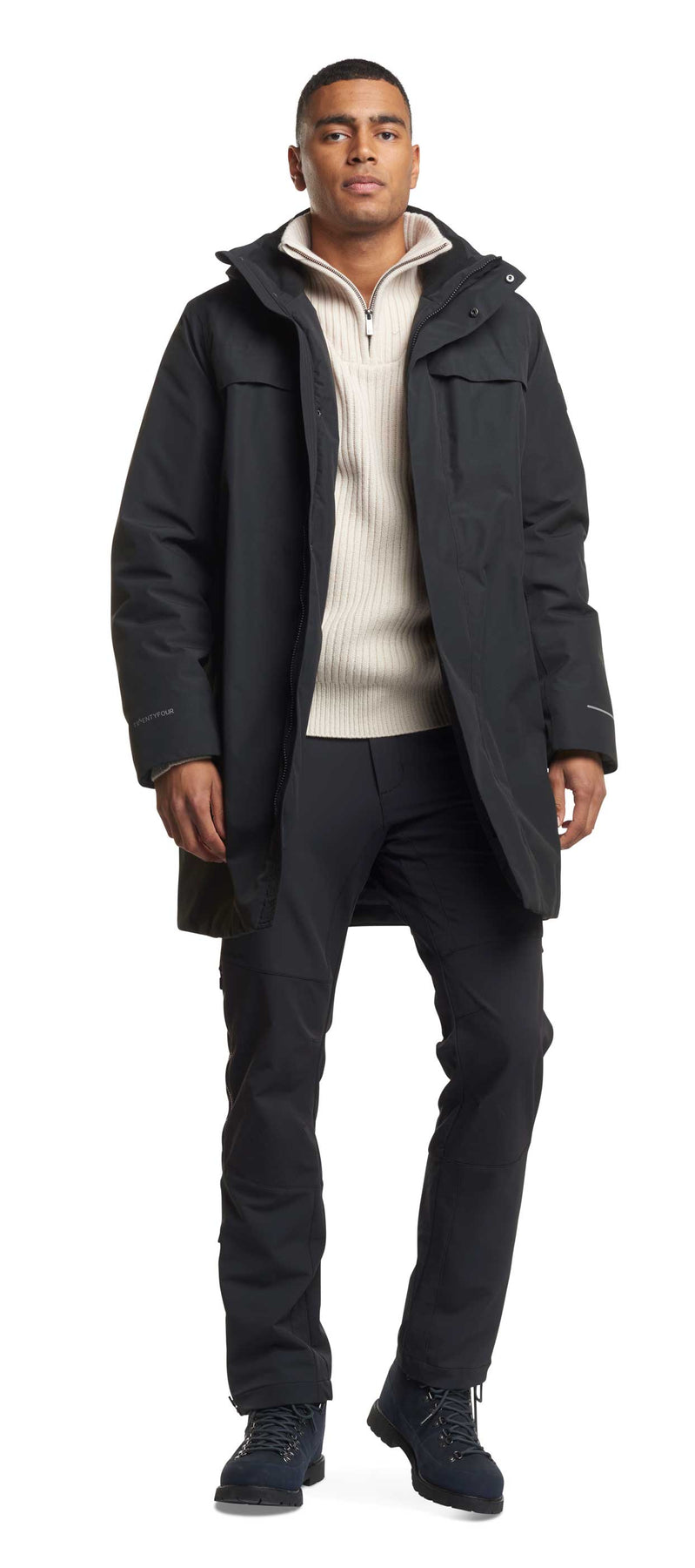 Mode Warm Parkas - Skyggesort