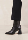 South Leather Ankle Boot - Svart