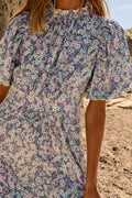 Ruth Long Dress - Lavender Flower