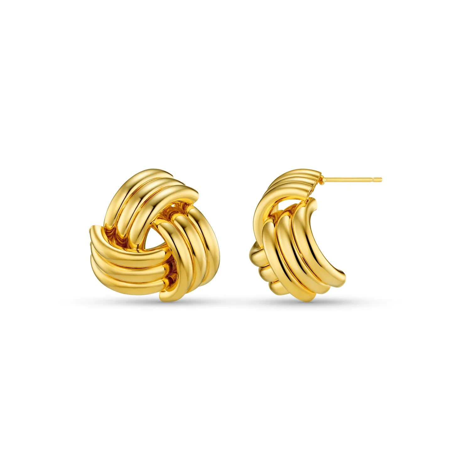 Interlocking Statement Örhängen - Pale Gold