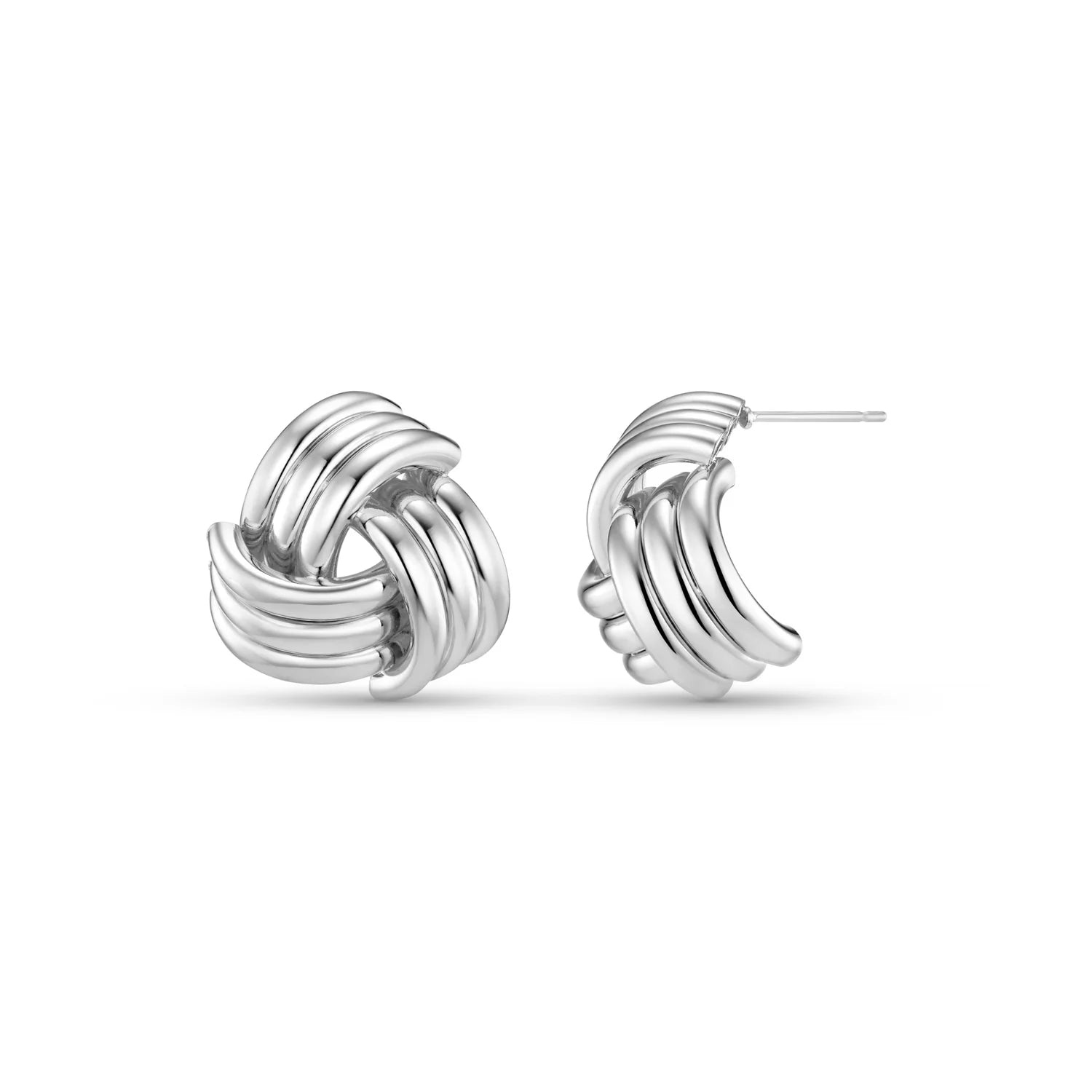 Interlocking Statement Stud Örhängen - Silver