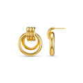Statement Open Interlocking Hoop Earring - Ljusguld