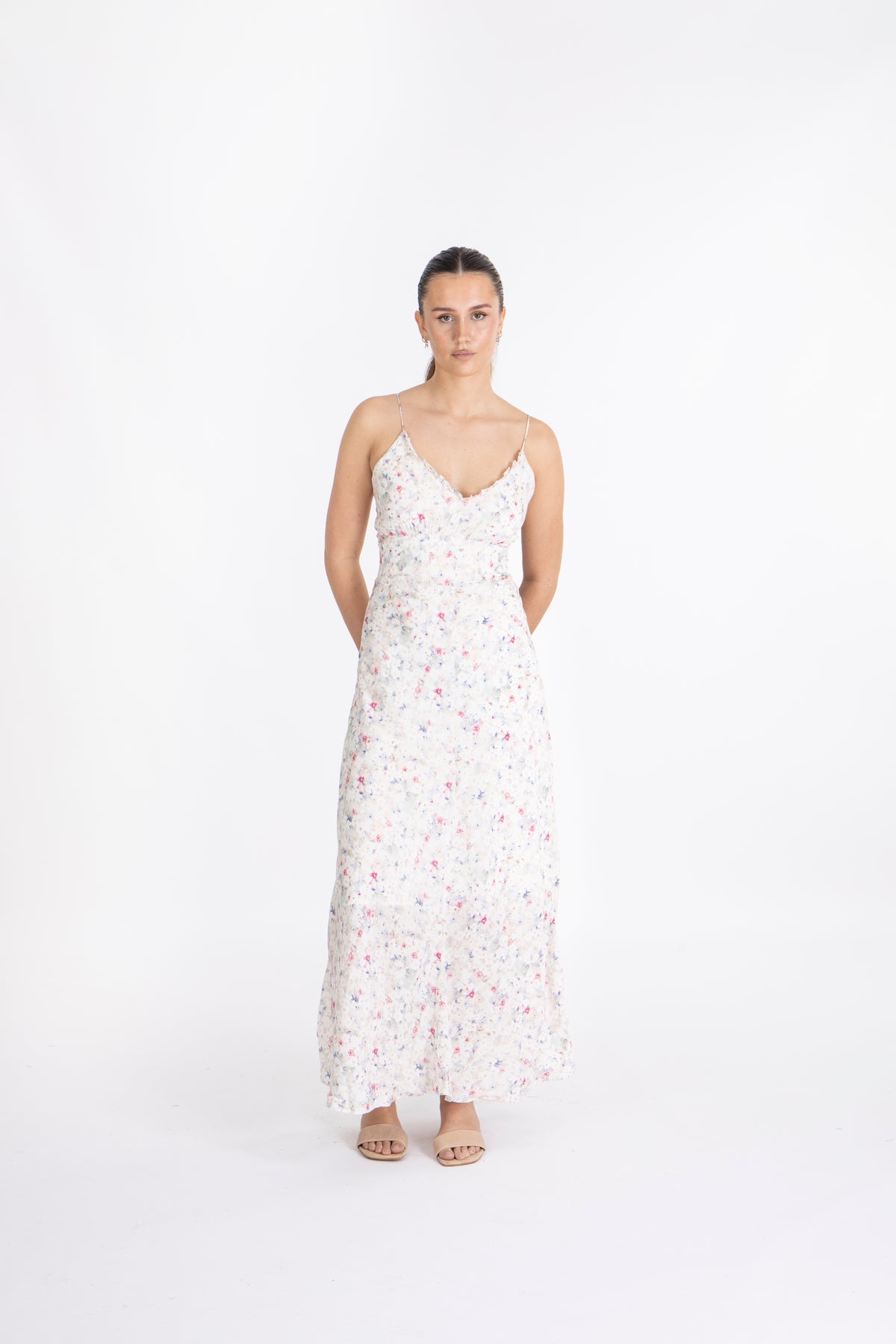 Estela Dress - Blush Pink Aop