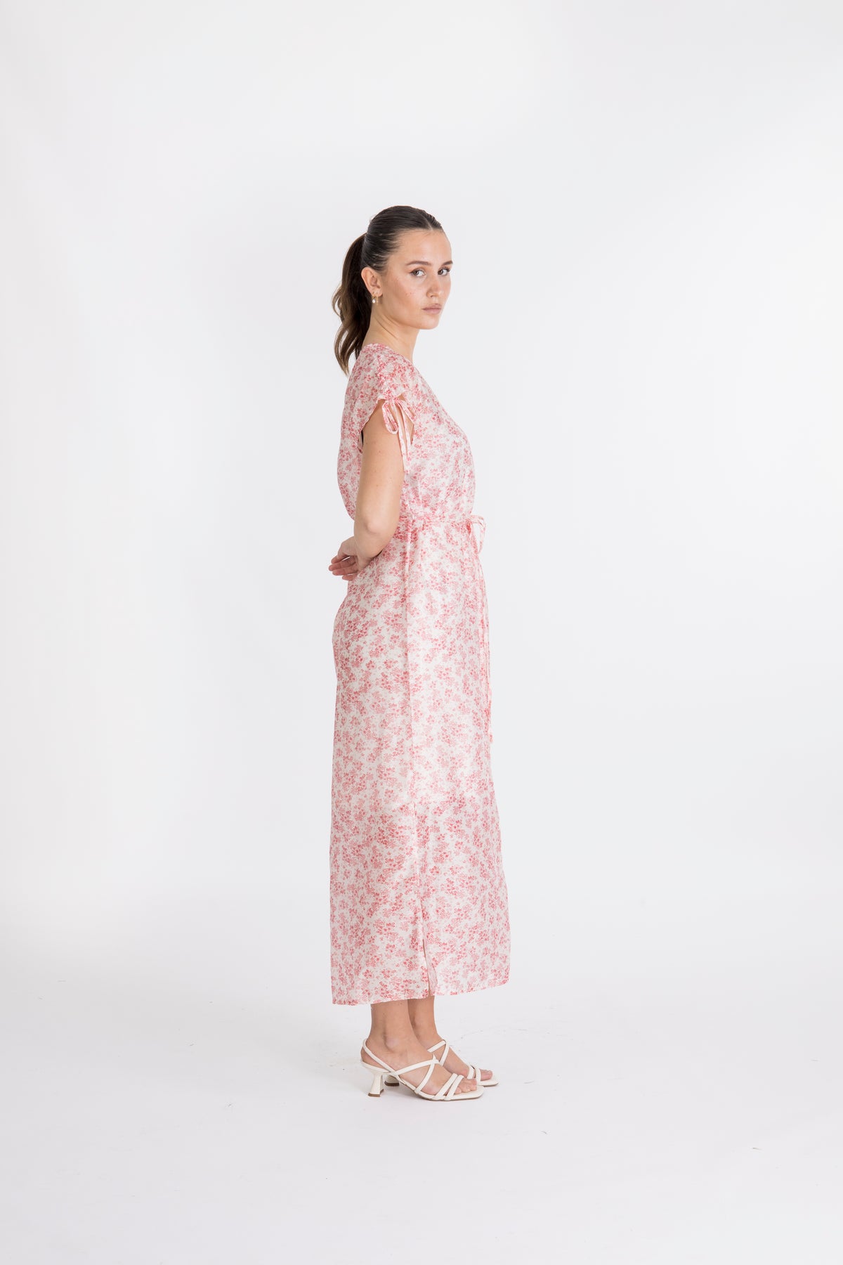 Isadora Sl Maxi Dress Aop - Chalk Pink Flower
