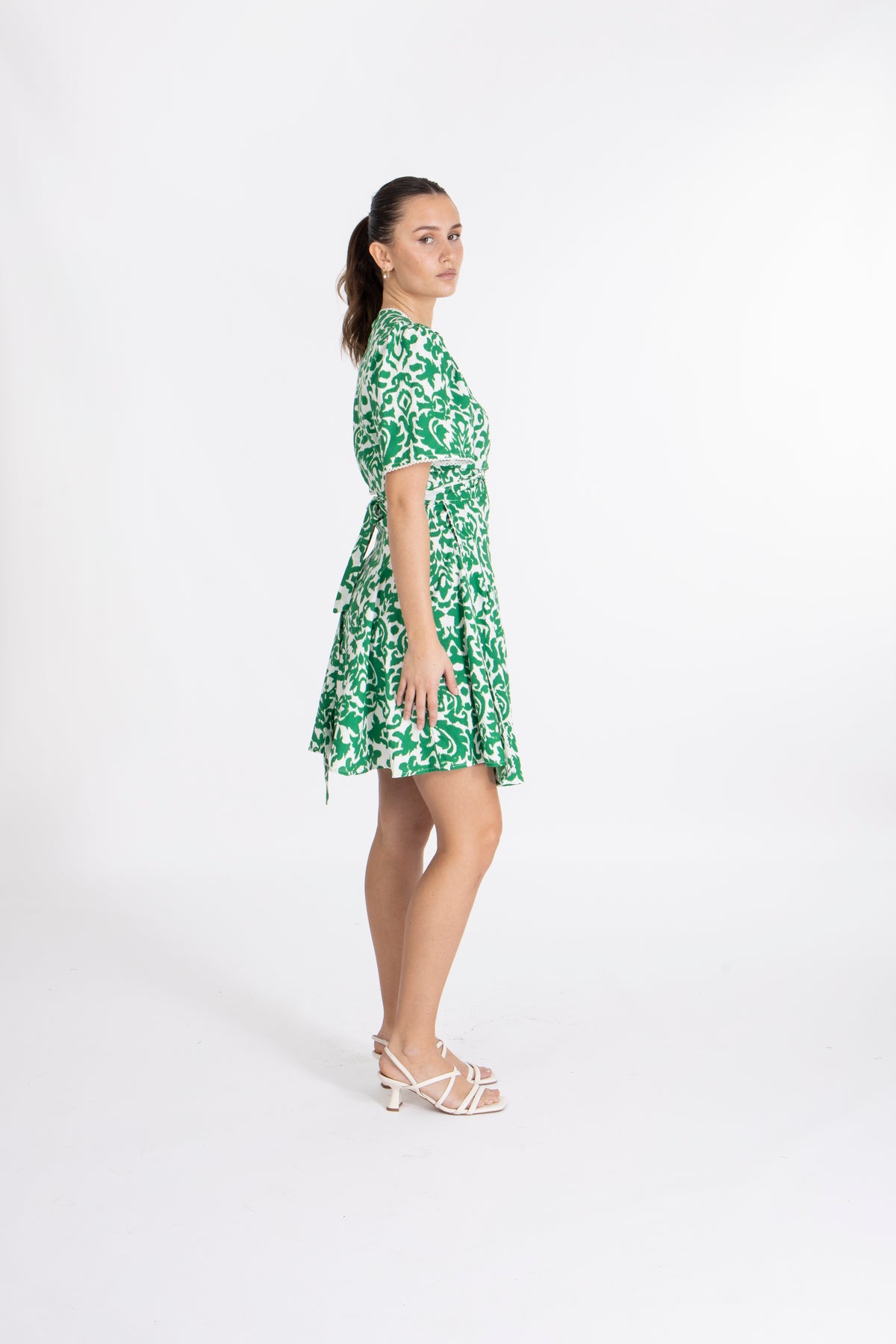 Yasgreena 2/4 Wrap Dress S - Star White Greena
