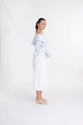 Yascala Ls Os Top S - Star White/Cashmere Blue