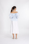 Yascala Ls Os Top S - Star White/Cashmere Blue