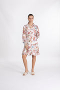 Yasboteh Ls Emb Dress S. - Star White Boteh Aop
