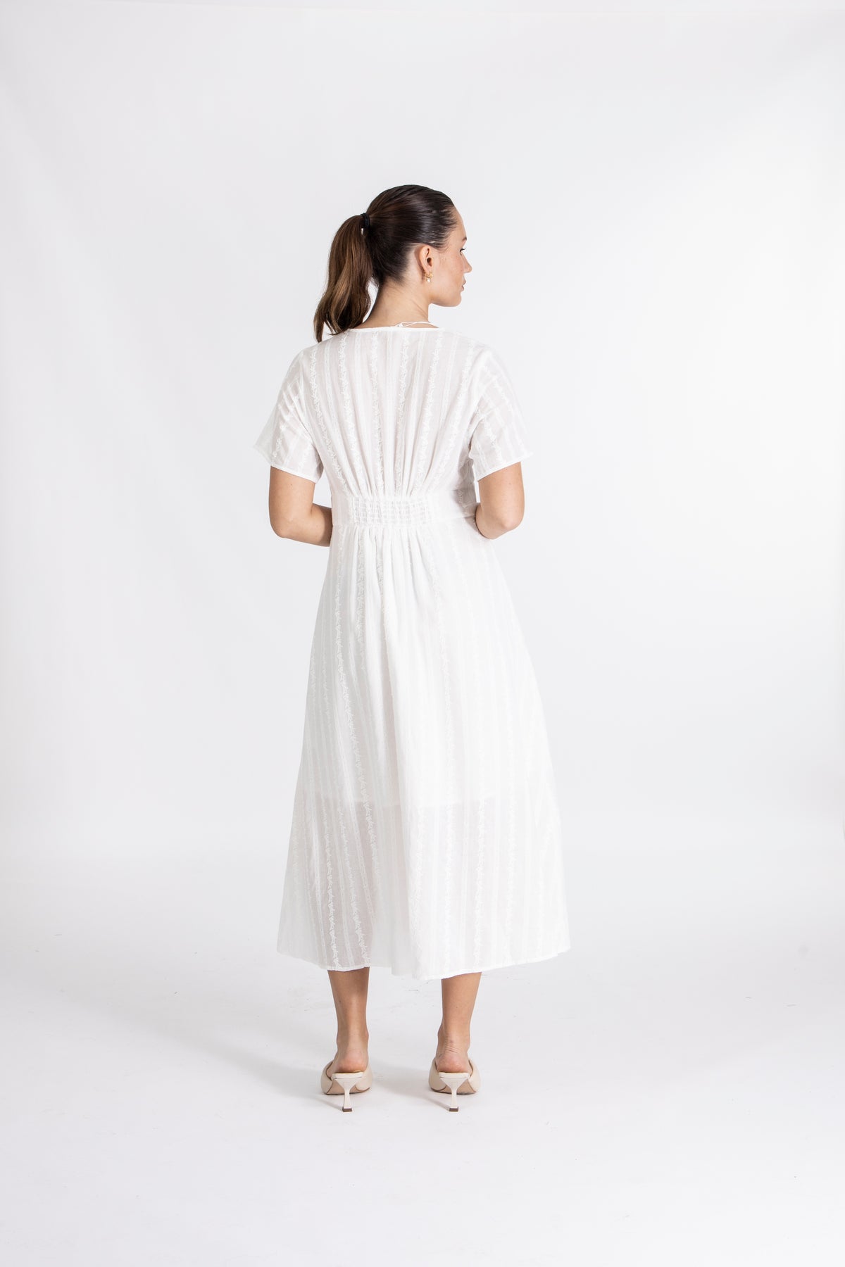 Sibylla Ss Shirt Dress - Egret