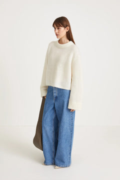 Niclas Short Sweater - White