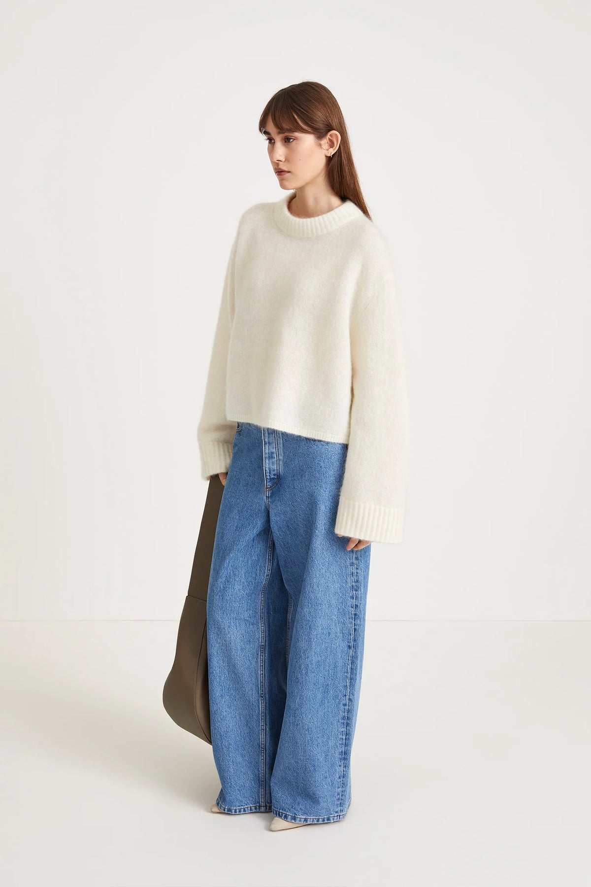 Niclas Short Sweater - Vit