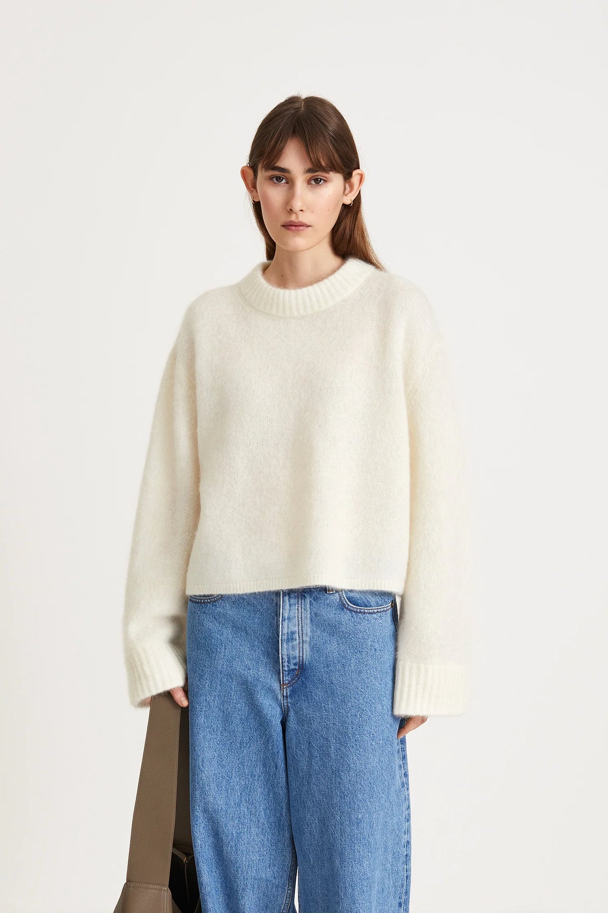 Niclas Short Sweater - Vit