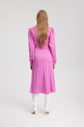 BrinaGZ Midi V-Neck Dress - Super Pink