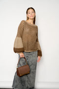 Liana Knit Sweater - Brown/Camel