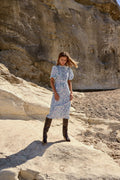 Ruth Long Dress - Lavender Flower