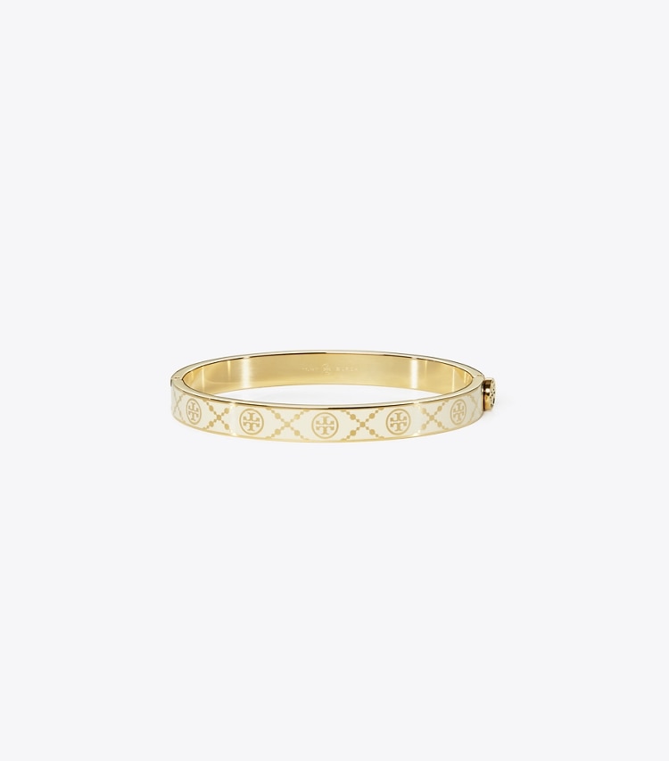 T Monogram Hinge Armband - Tory Gold / New Ivory