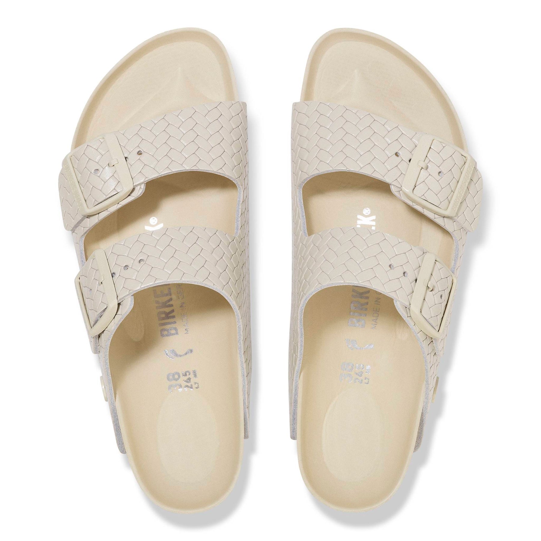 Arizona Rivet Logo Natural Leather Narrow - Ecru