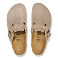 Birkenstock Boston Braided Suede Leather Narrow - Taupe