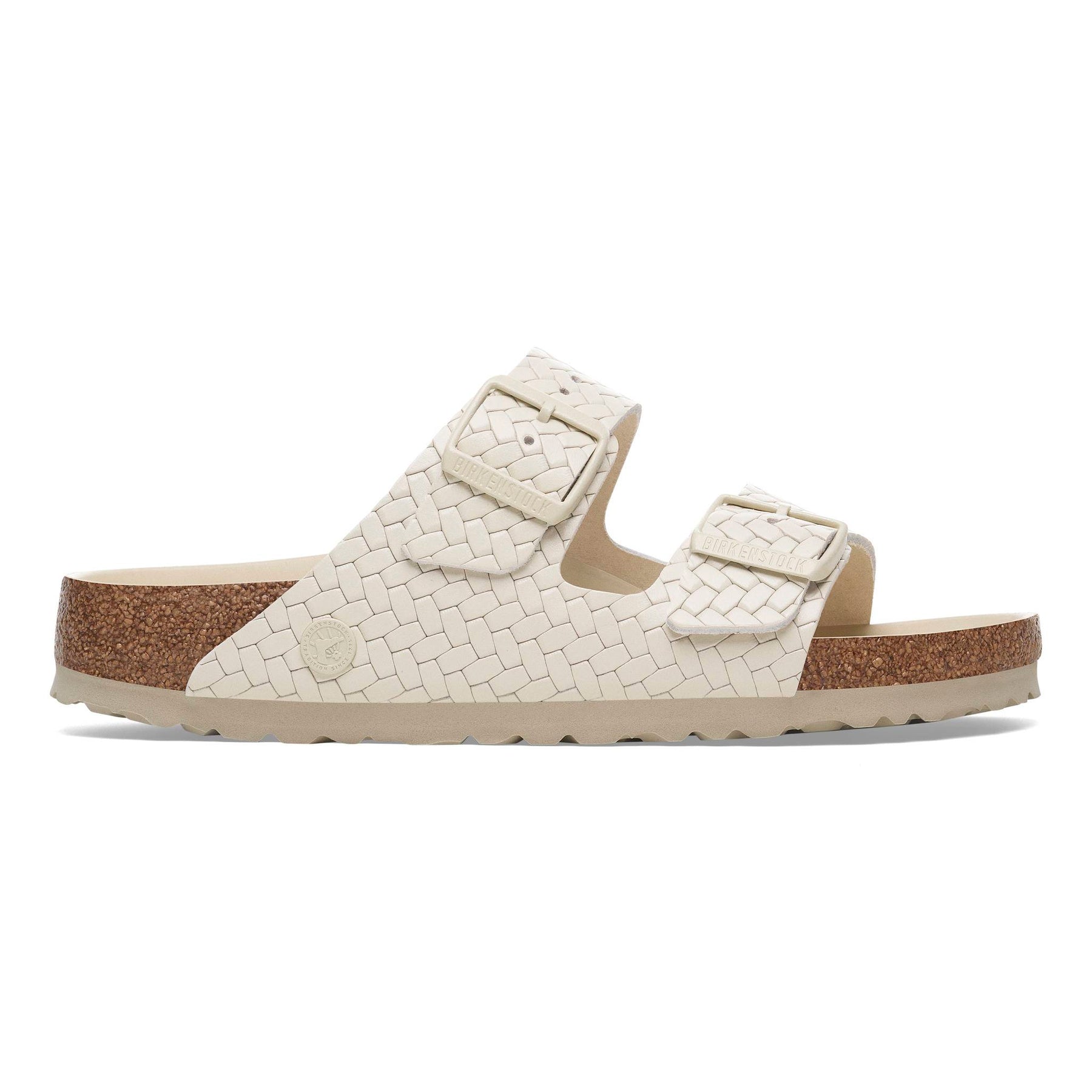 Arizona Rivet Logo Natural Leather Narrow - Ecru