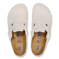 Birkenstock Boston Suede Soft Footbed Narrow - Antique White