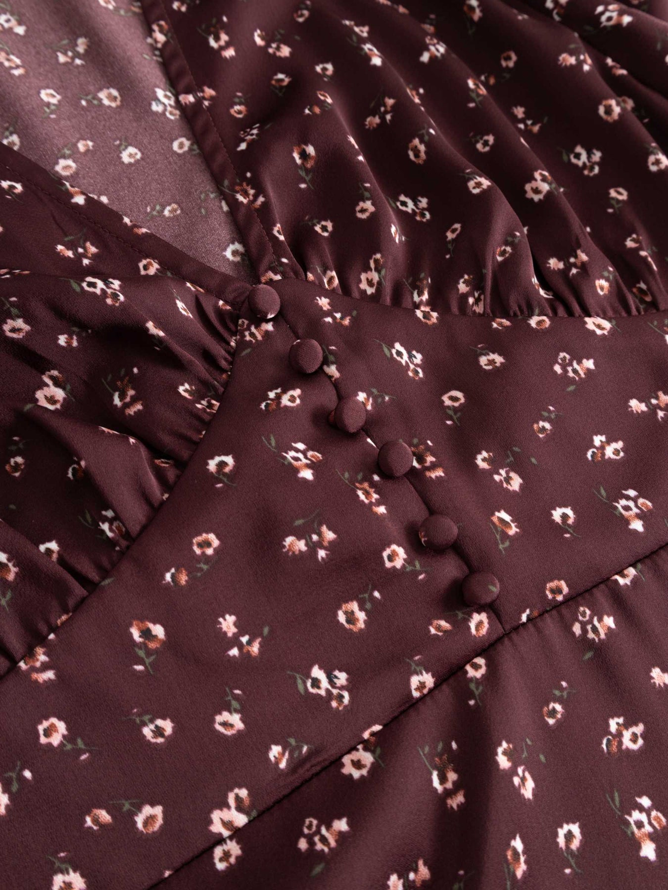 N-Lilith Dress - Dwyn Burgundy Print