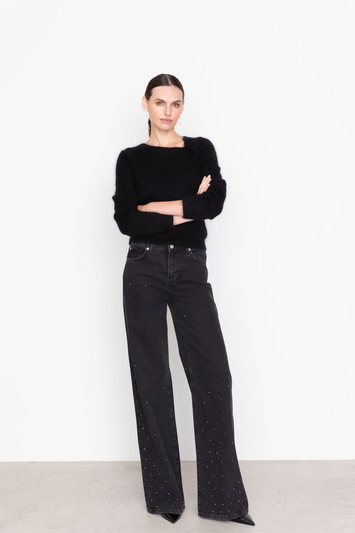 Taylor Embellished - Washed Black