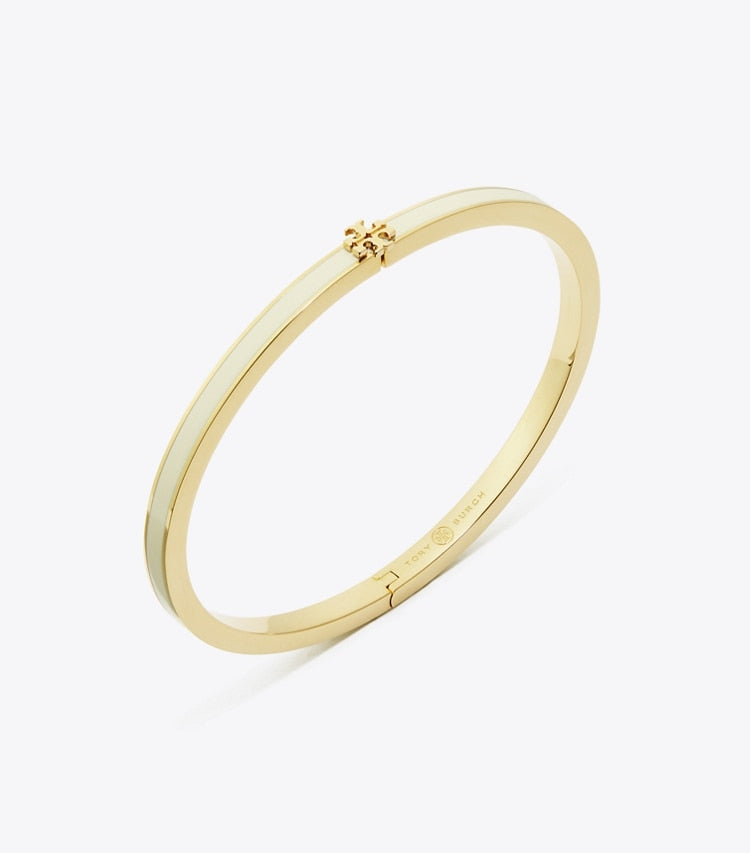 Thin Kira Enamel Bracelet - Tory Gold / New Ivory