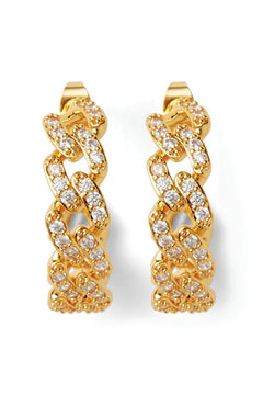 Mexican Chain Hoops - Clear