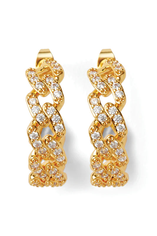 Mexican Chain Hoops - Clear