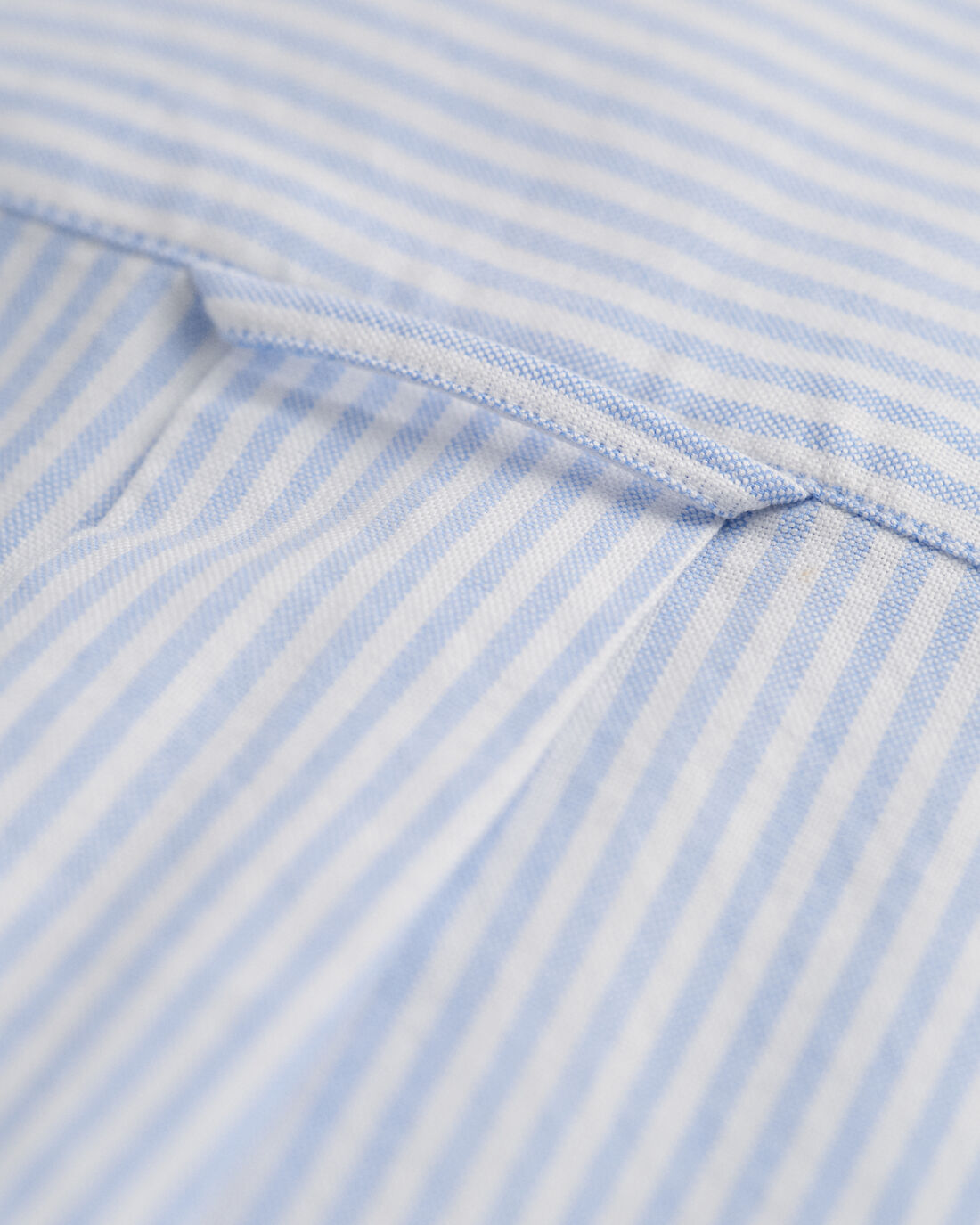 Reg Oxford Banker Stripe Shirt - Light Blue