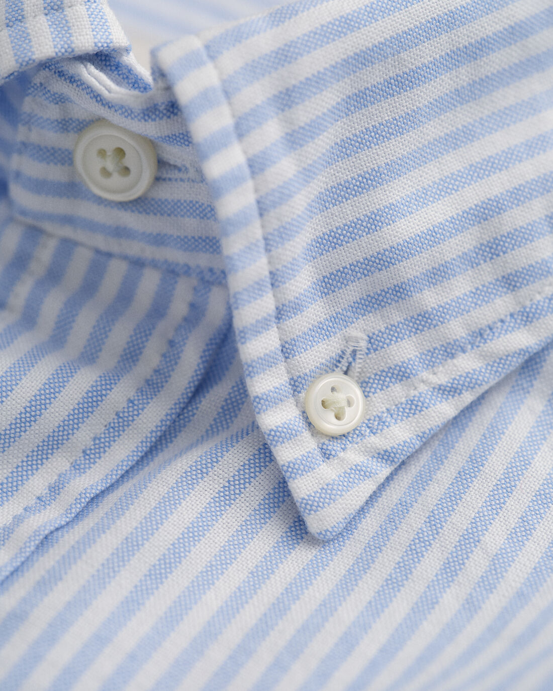 Reg Oxford Banker Stripe Shirt - Light Blue