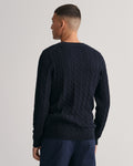 Cotton Cable C-Neck - Evening Blue