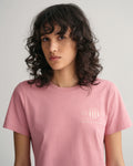 Regular Tonal Shield SS T-Shirt - California Pink Melange