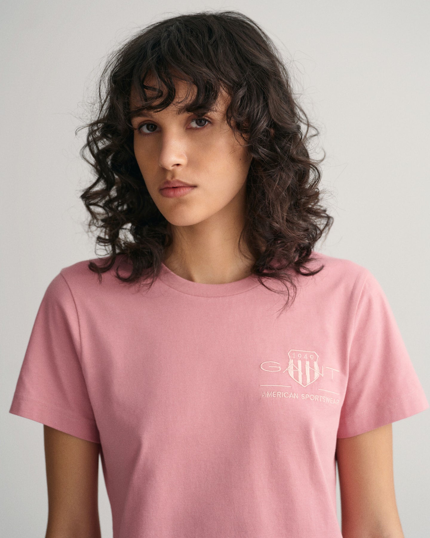 Regular Tonal Shield SS T-Shirt - California Pink Melange