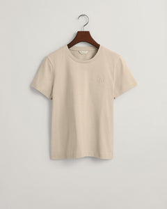 Regular Tonal Shield SS T-Shirt - Linen